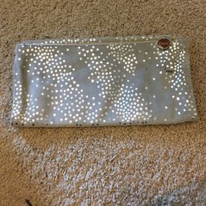 COPY - Clare Vivier Foldover Clutch Suede in Star Print